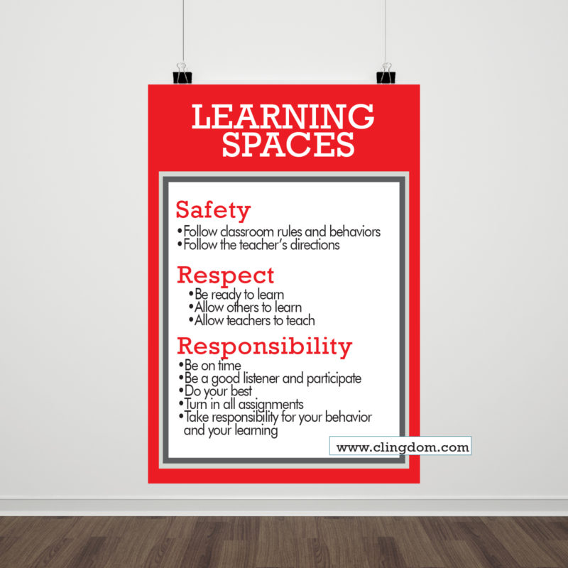 PBIS learning spaces poster
